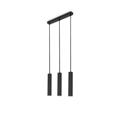 Lampa Wiszaca trzy czarne tuby GU10 Abruzzo Trotti