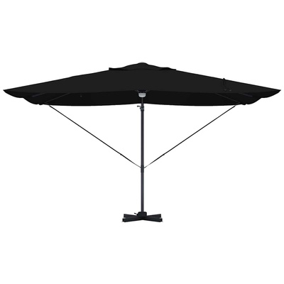 Parasol plażowy Czarny 351 x 250 x 253 cm Poliester i aluminium