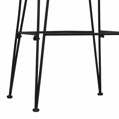 Stołek barowy 2 szt. naturalny 44 x 55 x 109 cm Rattan i Stal