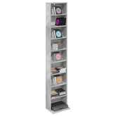 Kabinet na płyty CD Betonowy szary 33 x 23,5 x 175 cm