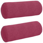 Poduszki Wałkowe 2 pcs Czerwone wino ? 25 x 70 cm