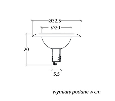 Lampa ogrodowa stojąca (głowica) 1081-101N