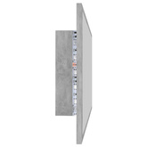 vidaXL Lustro łazienkowe LED, szarość betonu, 90x8,5x37 cm, akryl