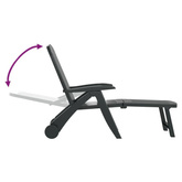 vidaXL Składany leżak, polipropylen, zielony