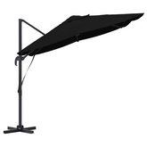 Parasol plażowy Czarny 351 x 250 x 260 cm Poliester i aluminium