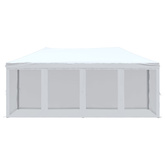 Składany namiot imprezowy ze ściankami, biały, 3x6 m