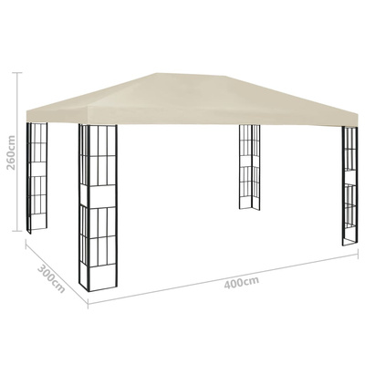 vidaXL Altana 3x4 m, kremowa