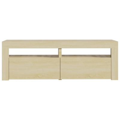 vidaXL Szafka pod TV z oświetleniem LED, dąb sonoma, 120x35x40 cm