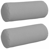 Poduszki Wałkowe 2 pcs Szary chmur ? 15 x 40 cm tkanina