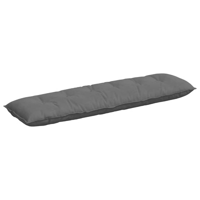 Poduszka na plecy Ciemnoszary 180 x 50 cm Tkanina mikrofibrowa