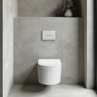ZESTAW PODTYNKOWY WC GLAMOUR Z PRZYCISKIEM 603 CHROM