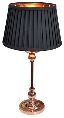 Lampka stołowa nocna czarno-miedziana stożek 60W Amore Candellux 41-38777