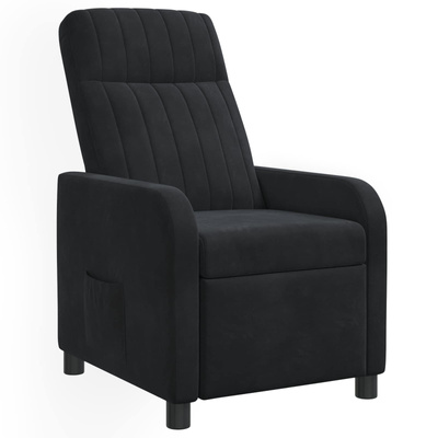 Fotel recliner Czarny Welur
