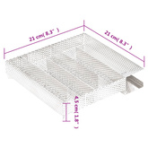 Generator zimnego dymu, 5-komorowy, 21 cm, stal nierdzewna