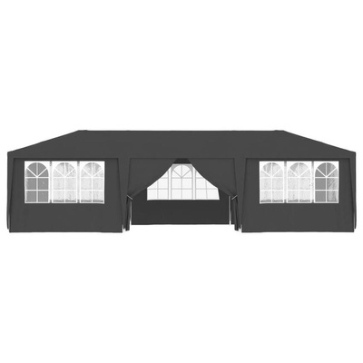 vidaXL Namiot imprezowy ze ściankami, 4x9 m, antracytowy, 90 g/m²