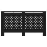 Osłona na kaloryfer, czarna, 152x19x81,5 cm, MDF