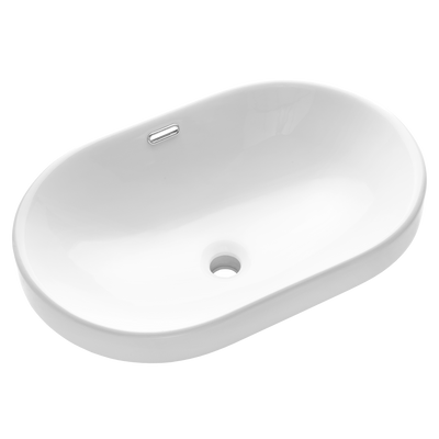 Umywalka wpuszczana w blat egina 60 cm owalna CE-52-060-W Invena