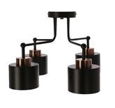 Lampa sufitowa czarna 4xE27 Olena 34-78148