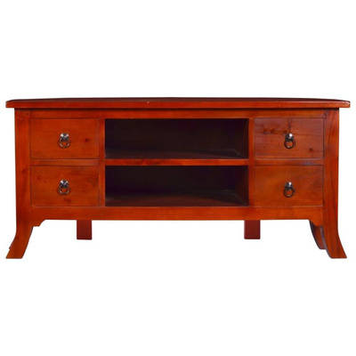 vidaXL Szafka pod TV, klasyczny brąz, 100x40x45 cm, drewno mahoniowe