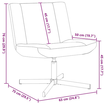 Fotel obrotowy ciemnoszary 63 x 75 x 76 cm tkanina