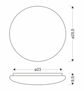 BELINA LAMPA SUFITOWA PLAFON 25,5CM 18W LED 4000K KLOSZ BIAŁY