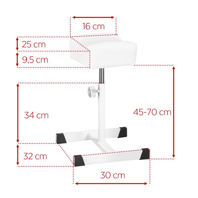 Podnóżek do pedicure Bell biały 113260
