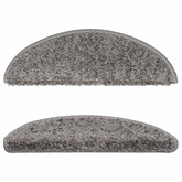Maty na schody 15 szt. 56x17x3 cm Szare półokrągłe