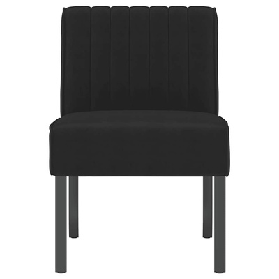 vidaXL Fotel, czarny, obity aksamitem