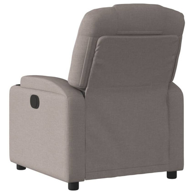 vidaXL Rozkładany fotel masujący, elektryczny, kolor taupe, tkanina model standard