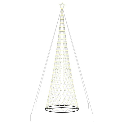 Choinka świąteczna LED z podstawą Ciepła biel 500 cm Metal