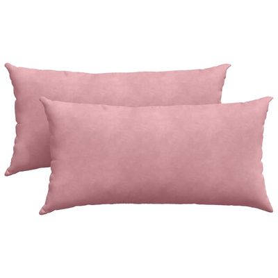 Poduszki na sofę 2 pcs Różowy 80 x 40 cm Tkanina sztruksowa