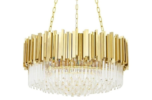 Lampa wisząca IMPERIAL GOLD 80 - stal, kryształ ADANI AD142