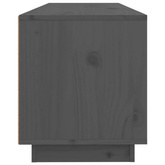 vidaXL Szafka pod TV, szara, 100x34x40 cm, lite drewno sosnowe