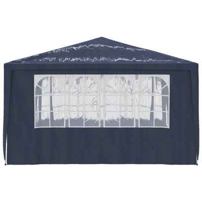 vidaXL Namiot imprezowy ze ściankami, 4x4 m, niebieski, 90 g/m²