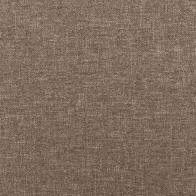 Rama łóżka bez materaca, taupe, 140x190 cm, obita tkaniną