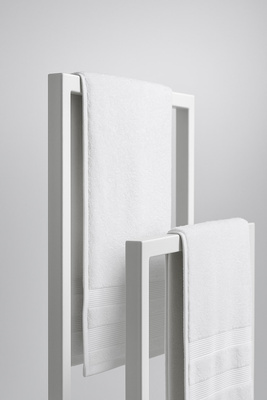 Biały, podwójny wieszak na ręczniki KS-62 WIESZAK TOWEL II - KAJA HOME