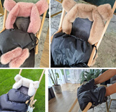 Love gifts Sanki ze śpiworkiem+ Mufki/Brąz