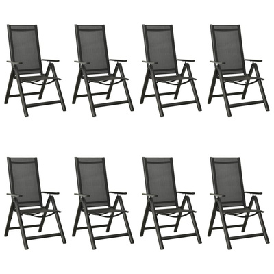 9-częściowy zestaw mebli ogrodowych, aluminium, antracytowy
