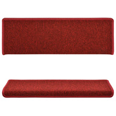 Maty na schody 15 szt. 65x21x4 cm Czerwone prostokątne krawędzie