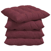 Poduszki na siedziska 4 pcs Czerwone wino 40 x 40 x 6 cm