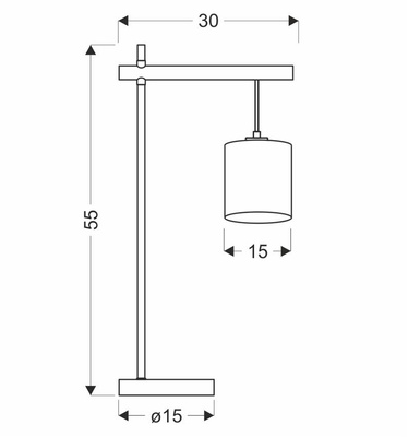 Lampka nocna Combi czarna z abażurem beżowym metalowa klasyczna