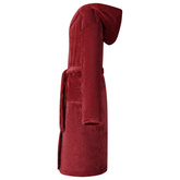 Szlafrok z kapturem Bordeaux Czerwony XL Flanela