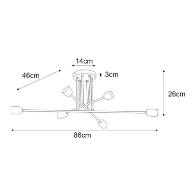 Lampa sufitowa K-4393 z serii SITYA WHITE KAJA