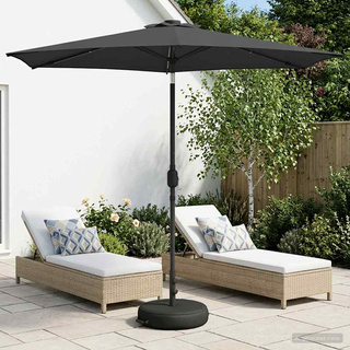 Parasol ogrodowy z oświetleniem LED i podstawą 270 x 270 cm
