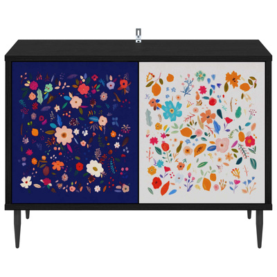 Szafka pod telewizor MAINZ 69 x 33 x 50,5 cm Czarny dąb
