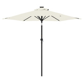 Parasol ogrodowy na stalowym słupku, biały, 225x225x212 cm