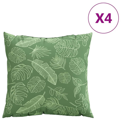 Poduszki rozrzucone Liść 4 pcs Wzór liścia 60 x 60 cm