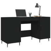 vidaXL Biurko, czarne, 140x50x75 cm, materiał drewnopochodny model standard