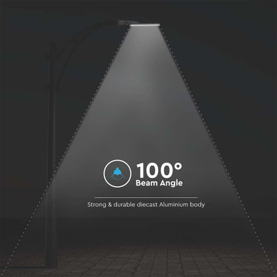 50W Lampa uliczna LED z czujnikiem i regulowanym uchwytem / Chip SAMSUNG / Barwa:4000K / Obudowa: Szara