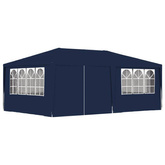 vidaXL Namiot imprezowy ze ściankami, 4x6 m, niebieski, 90 g/m²